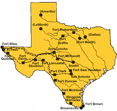 Map of Texas Military Bases